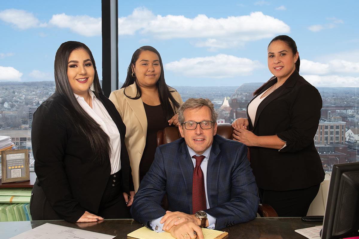Attorney Michael Aquino with the Salomon & Aquino team